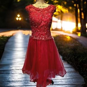 Jaeden Cocktail Party Dress With Bead Work